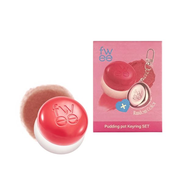 Вельветовый бальзам для губ и щёк + брелок — fwee Lip&Cheek Blurry Pudding Pot with Keyring (CR01 Dear)