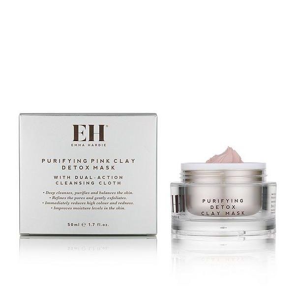 Очищающая маска с розовой глиной — Emma Hardie Purifying Detox Pink Clay Mask with Dual-Action Cleansing Cloth